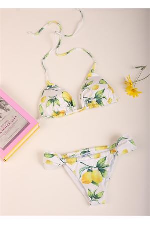 Bikini con fantasia limoni Aram Capri | AC3K039GIALLO